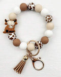 Cow Print Key Chain