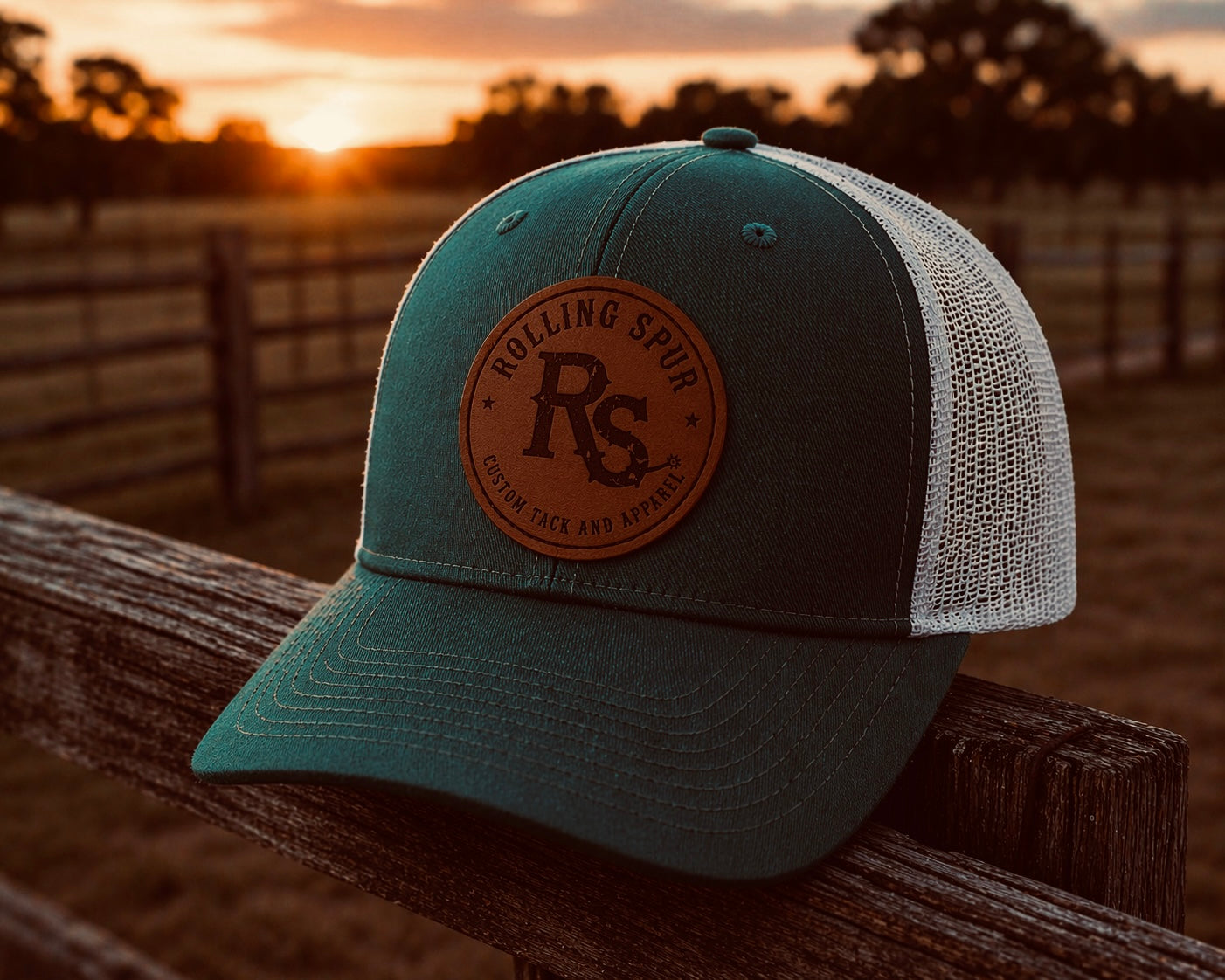 RS Leather patch Teal Hat
