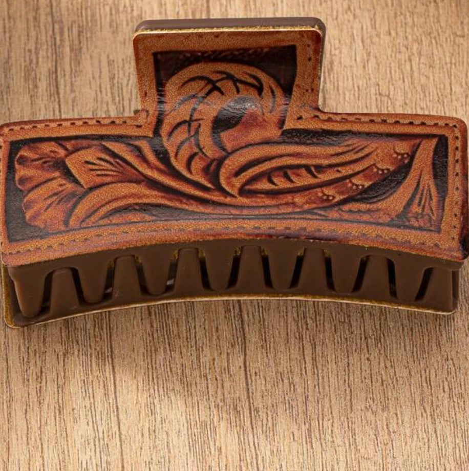 Tooled Hair Clip